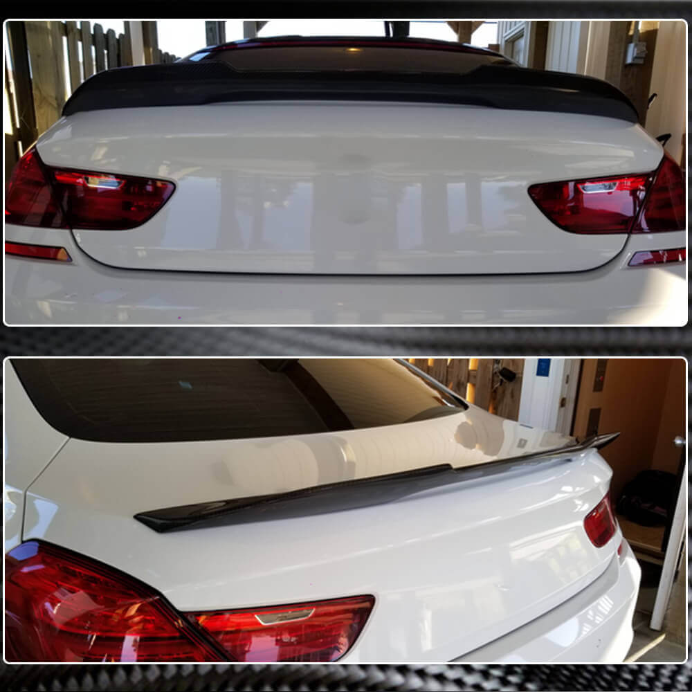 BMW 6 Series F06 F13 640i 650i M6 Coupe 2013-2018 Rear Trunk Spoiler Carbon Fiber-Ahacarbon