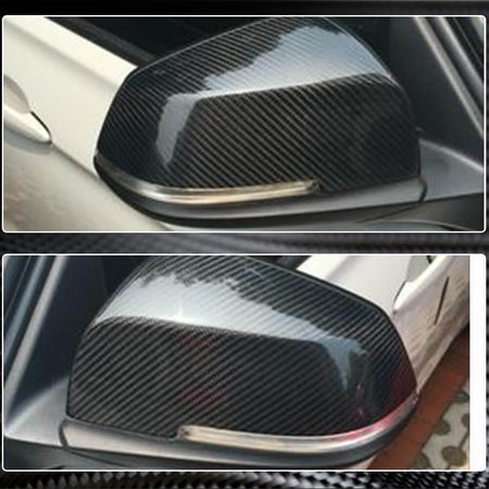 BMW F10 F11 F06 F12 F13 F01 F02 Mirror Covers Replacement Carbon Fiber-Ahacarbon