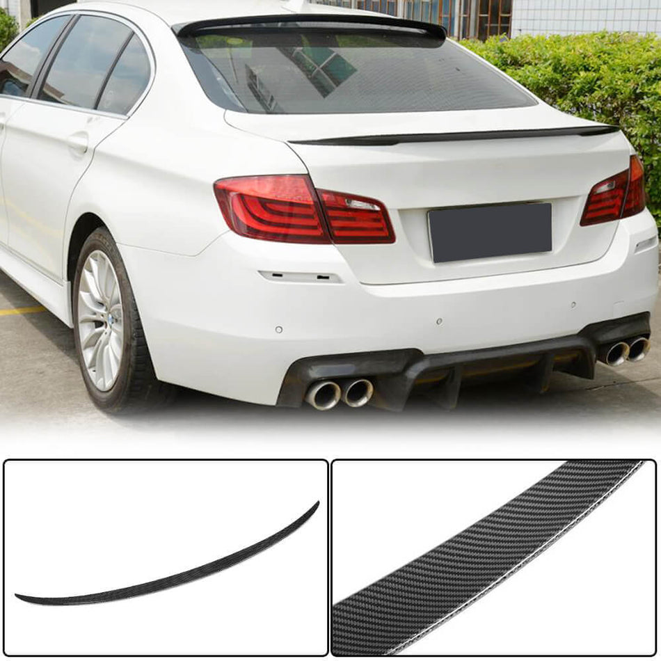 BMW 5 Series F10 M5 2011-2018 Rear Trunk Spoiler Carbon Fiber/FRP-Ahacarbon