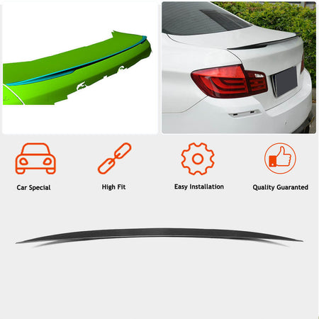 BMW 5 Series F10 M5 2011-2018 Rear Trunk Spoiler Carbon Fiber/FRP-Ahacarbon