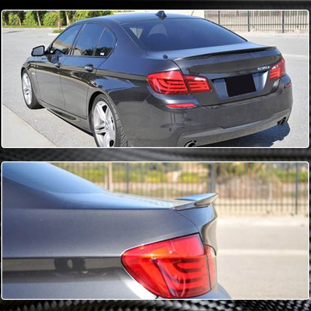 BMW 5 Series F10 M5 2011-2018 Rear Trunk Spoiler Carbon Fiber/FRP-Ahacarbon