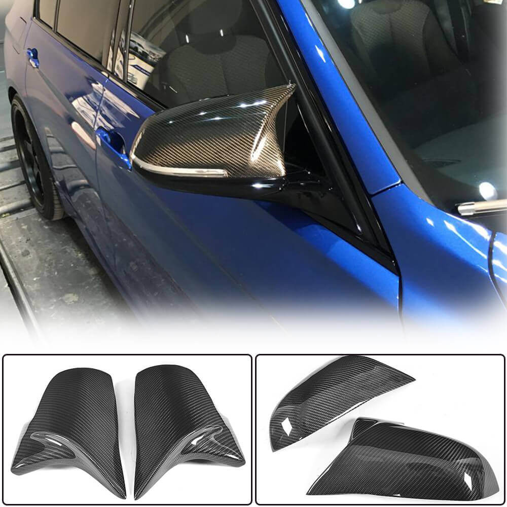 BMW F20 F22 F30 F34 F32 F33 F36 X1 E84 F87 M2 Mirror Covers Replacement Style Carbon Fiber-Ahacarbon