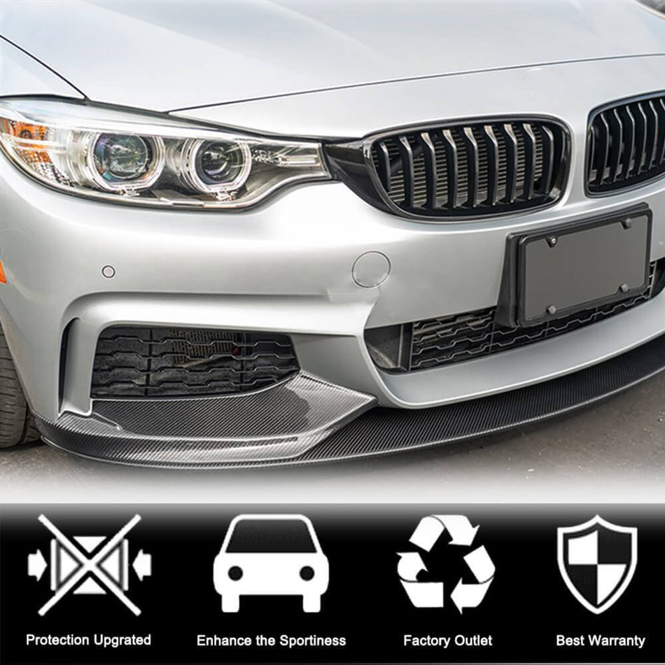 BMW 2 Series F22 F23 220i 228i 230i M Sport M235i M240i 2014-2019 Front Bumper Splitter Carbon Fiber-Ahacarbon