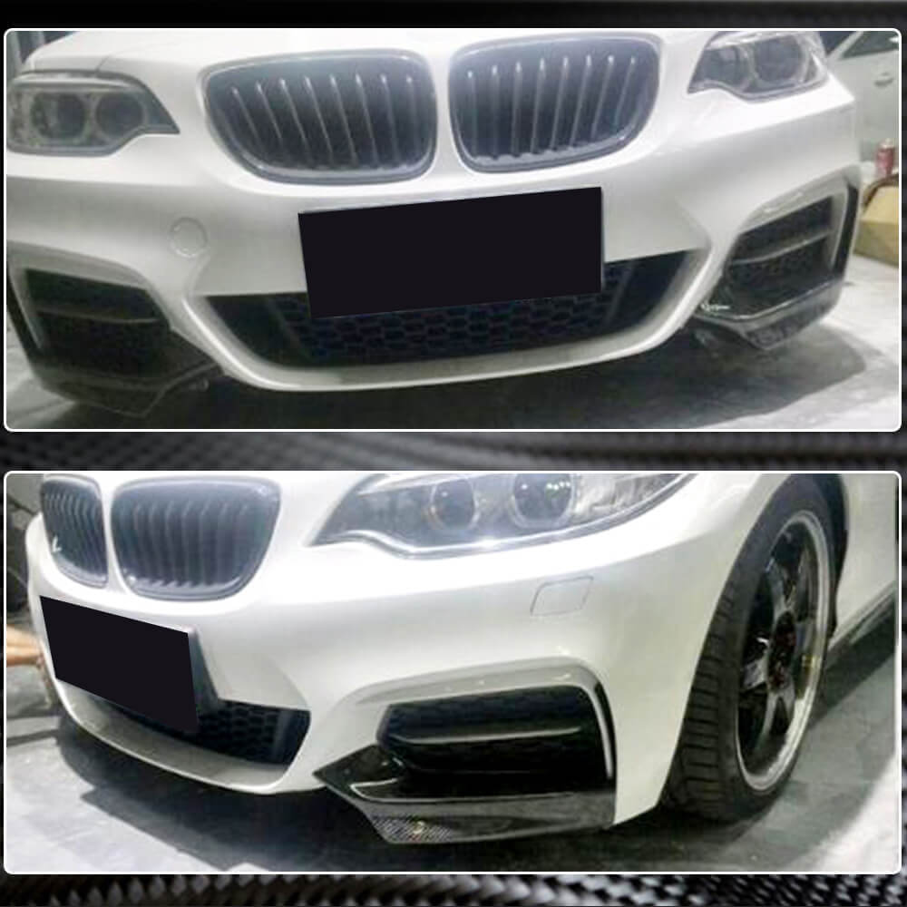 BMW 2 Series F22 F23 220i 228i 230i M Sport M235i M240i 2014-2019 Front Bumper Splitter Carbon Fiber-Ahacarbon