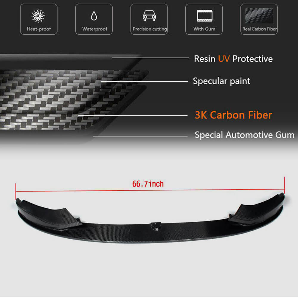 BMW 4 Series F32 F33 F36 M Sport 2014-2019 Front Bumper Lip Carbon Fiber/FRP-Ahacarbon