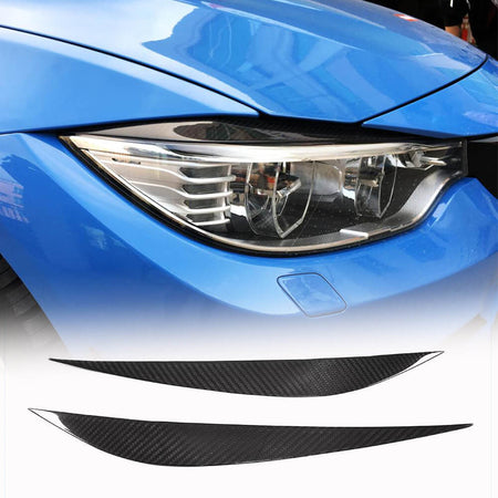 BMW F32 F33 F36 F80 M3 F82 F83 M4 Headlight Eyebrows Lamp Eyelids Dry Carbon Fiber-Ahacarbon