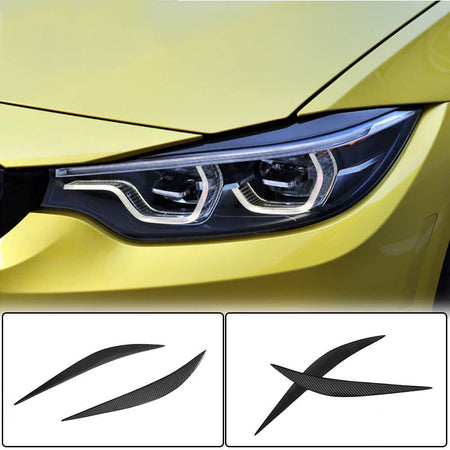 BMW F32 F33 F36 F80 M3 F82 F83 M4 2014-20020 Headlight Eyebrows Lamp Eyelids Dry Carbon Fiber-Ahacarbon