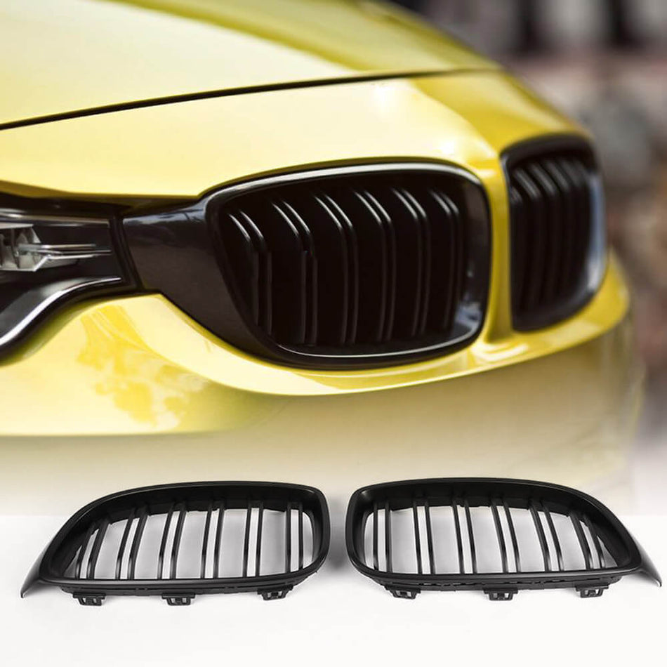 BMW F32 F33 F36 F80 M3 F82 F83 M4 2014-2019 Front Kidney Grille Matte Black-Ahacarbon