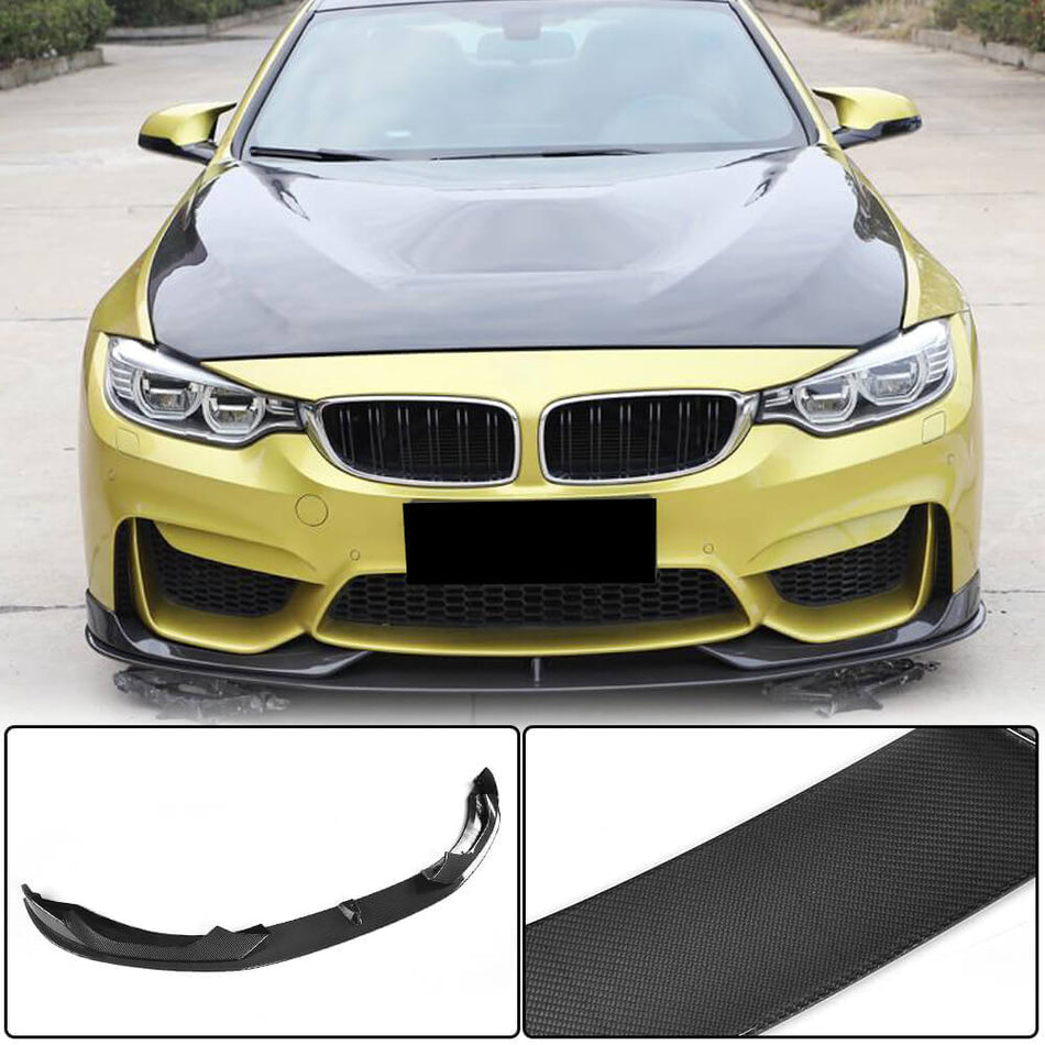 BMW F80 M3 F82 F83 M4 2014-2019 Front Bumper Lip Carbon Fiber-Ahacarbon