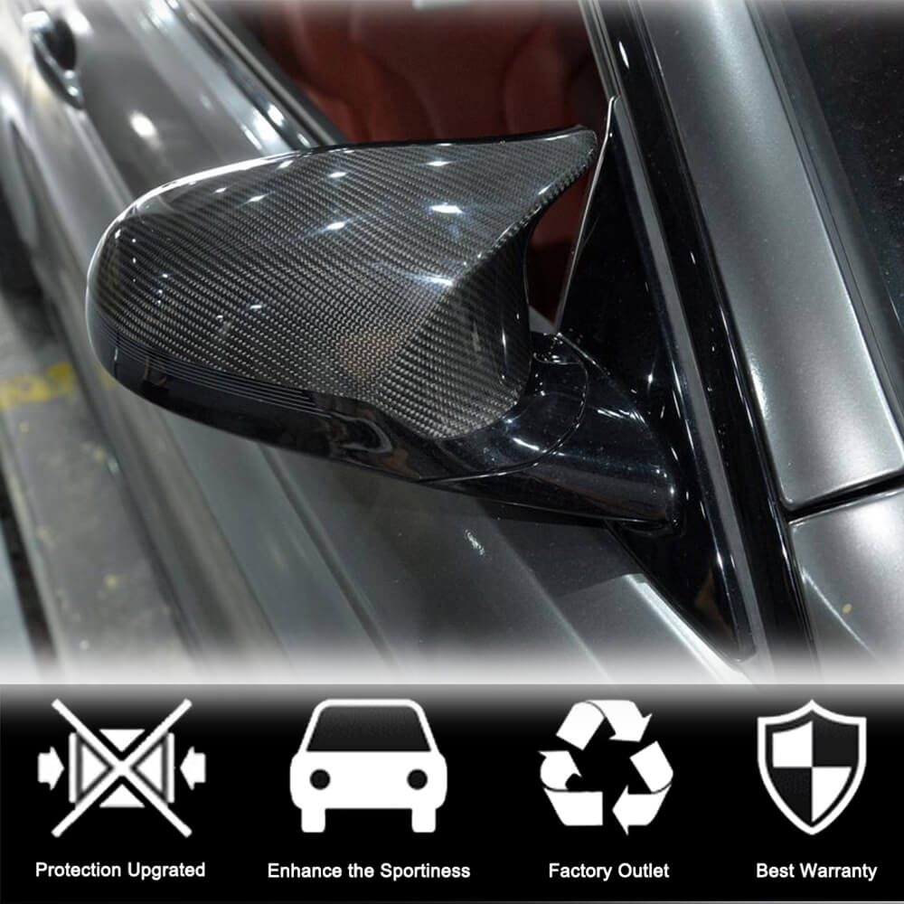 BMW F80 M3 F82 F83 M4 2014-2020 Mirror Covers Add-on Style Dry Carbon Fiber-Ahacarbon