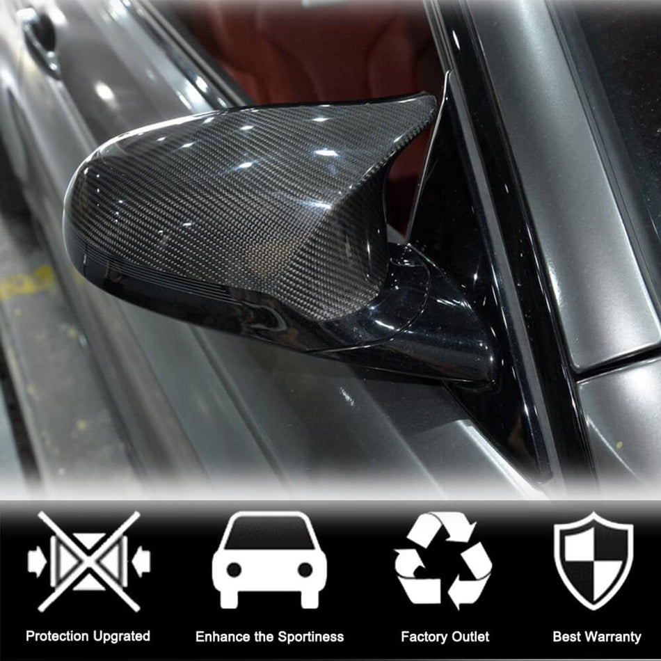 BMW F80 M3 F82 F83 M4 2014-2020 Mirror Covers Add-on Style Dry Carbon Fiber-Ahacarbon