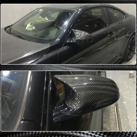BMW F80 M3 F82 F83 M4 2014-2020 Mirror Covers Add-on Style Dry Carbon Fiber-Ahacarbon