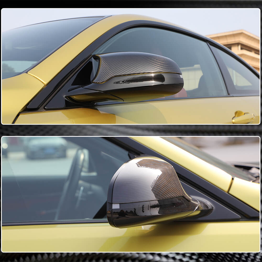 BMW F80 M3 F82 F83 M4 2014-2020 Mirror Covers Add-on Style Dry Carbon Fiber-Ahacarbon