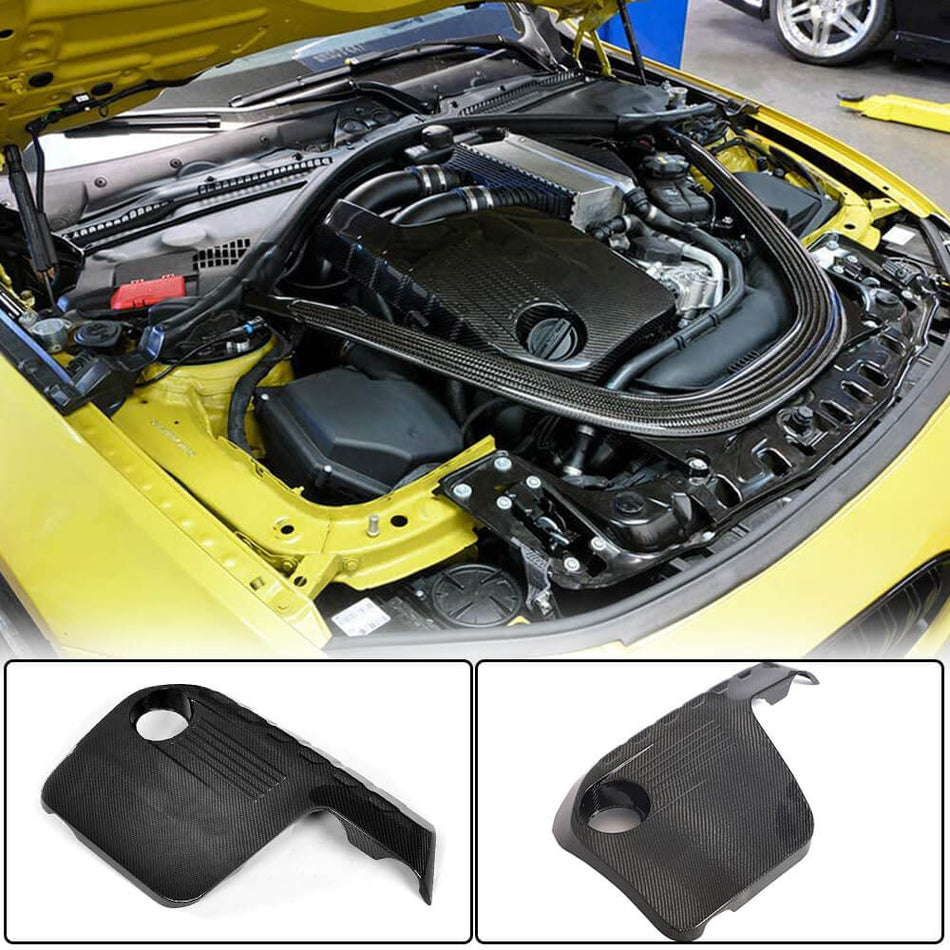 BMW F80 M3 F82 F83 M4 2014-2020 Car Engine Hood Cover Carbon Fiber-Ahacarbon