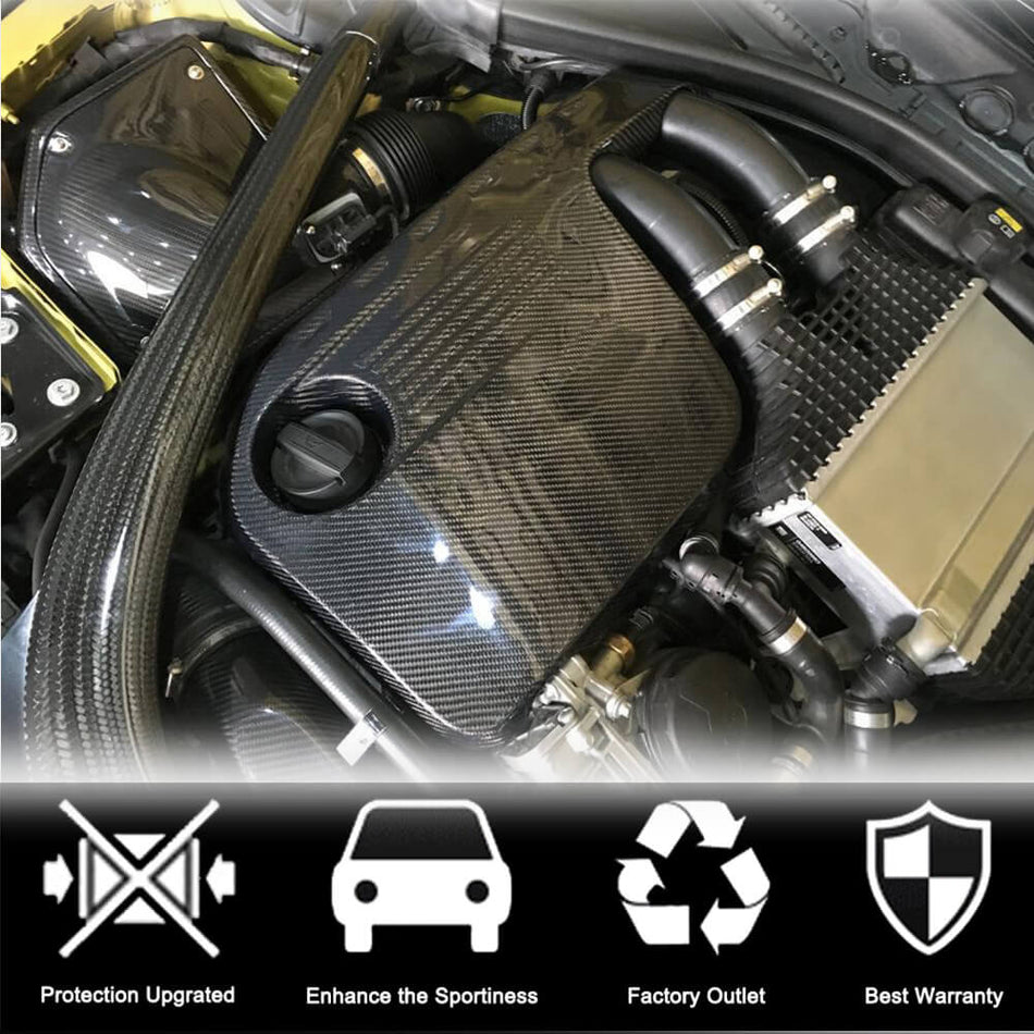 BMW F80 M3 F82 F83 M4 2014-2020 Car Engine Hood Cover Carbon Fiber-Ahacarbon