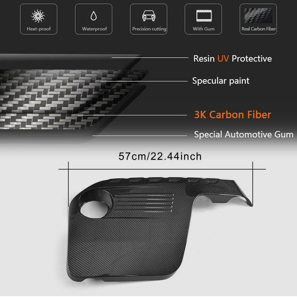 BMW F80 M3 F82 F83 M4 2014-2020 Car Engine Hood Cover Carbon Fiber-Ahacarbon