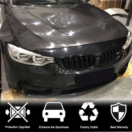 BMW F80 M3 F82 F83 M4 2014-2020 Engine Bonnet Hood Cover Carbon Fiber-Ahacarbon
