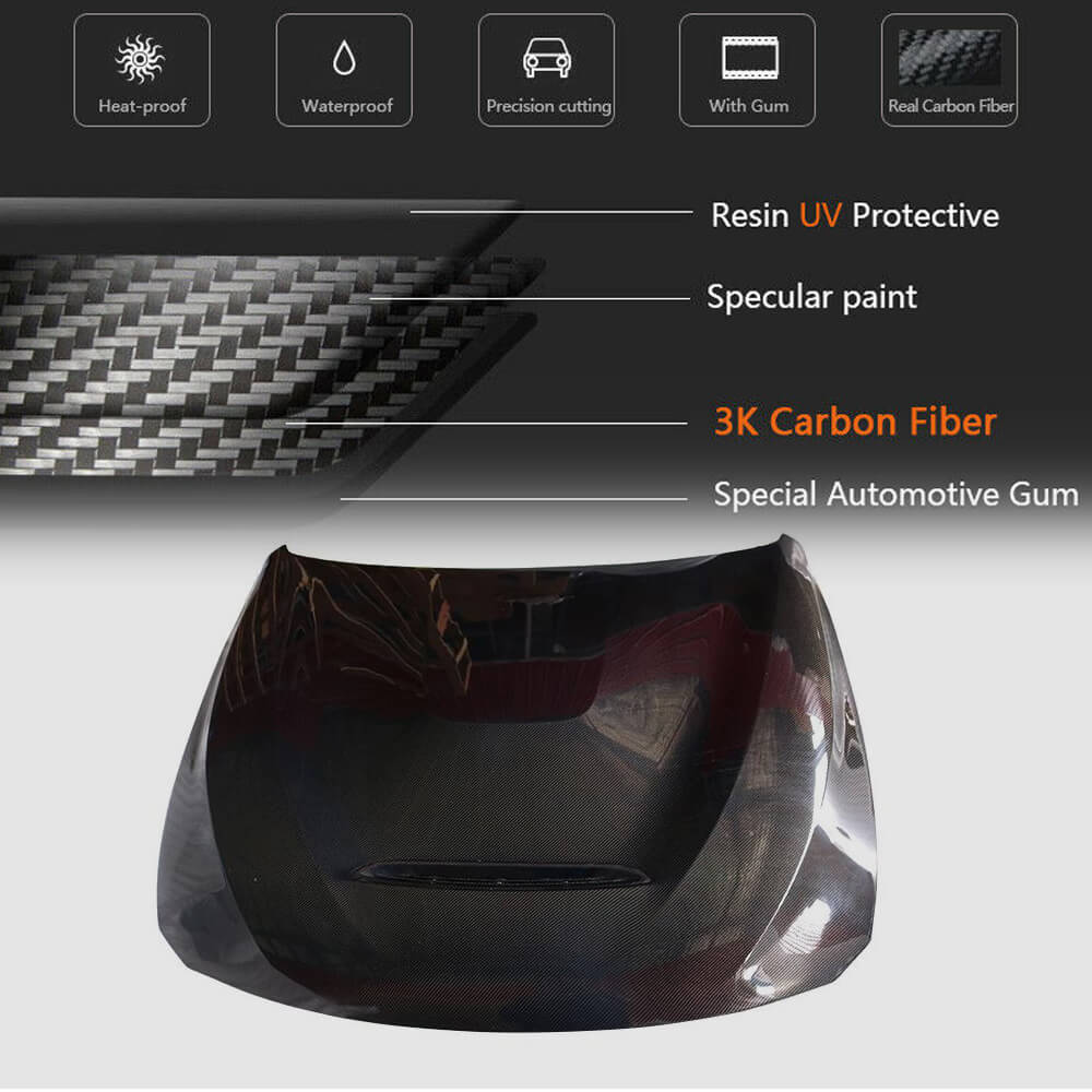 BMW F80 M3 F82 F83 M4 2014-2020 Engine Bonnet Hood Cover Carbon Fiber-Ahacarbon