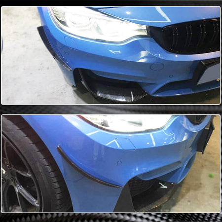 BMW F80 M3 F82 F83 M4 2014-2020 Front Bumper Fins Carbon Fiber/FRP-Ahacarbon