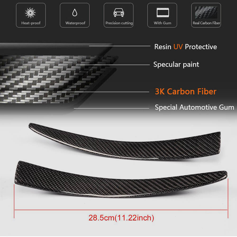 BMW F80 M3 F82 F83 M4 2014-2020 Front Bumper Fins Carbon Fiber/FRP-Ahacarbon