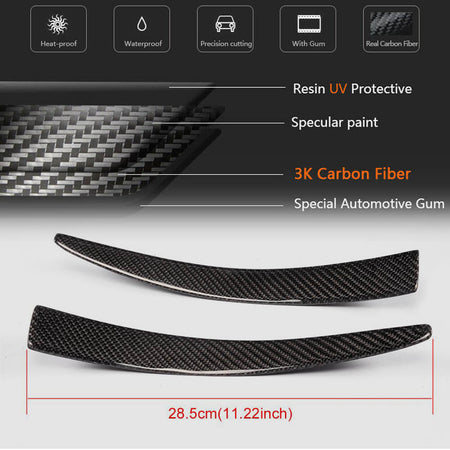 BMW F80 M3 F82 F83 M4 2014-2020 Front Bumper Fins Carbon Fiber/FRP-Ahacarbon