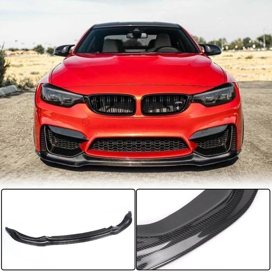 BMW F80 M3 F82 F83 M4 2014-2020 Front Bumper Lip Carbon Fiber/FRP-Ahacarbon