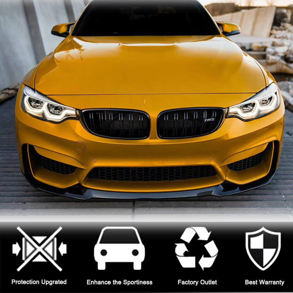 BMW F80 M3 F82 F83 M4 2014-2020 Front Bumper Lip Carbon Fiber/FRP-Ahacarbon