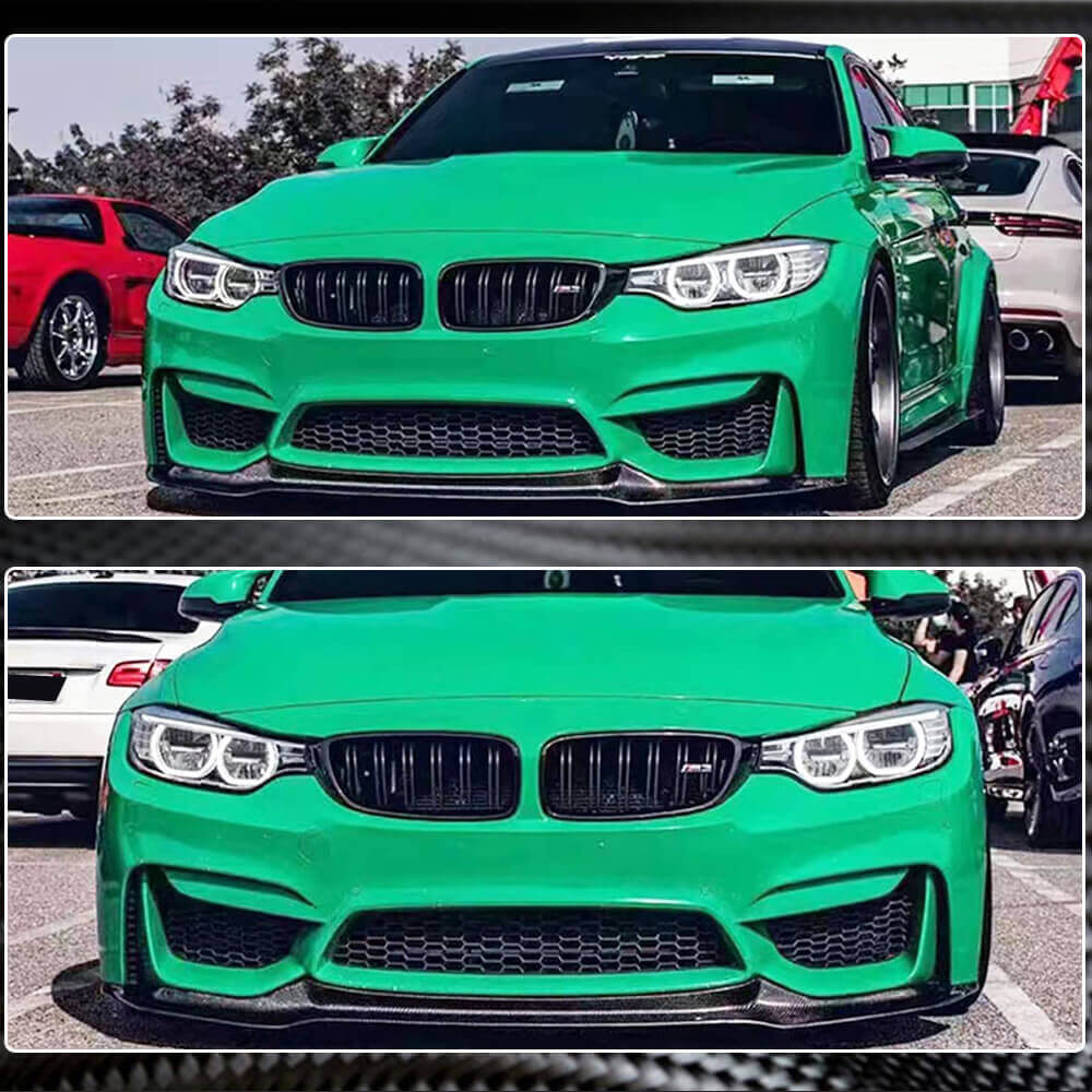 BMW F80 M3 F82 F83 M4 2014-2020 Front Bumper Lip Carbon Fiber/FRP-Ahacarbon