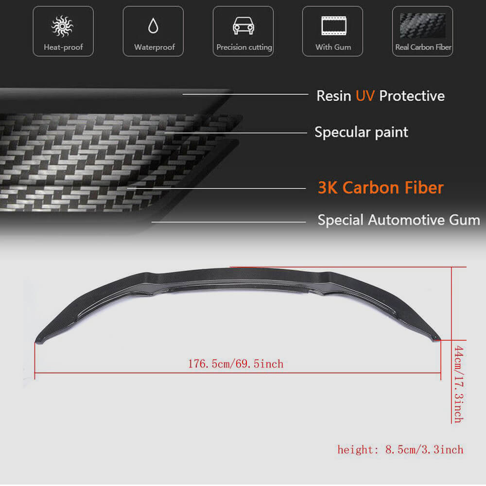 BMW F80 M3 F82 F83 M4 2014-2020 Front Bumper Lip Carbon Fiber/FRP-Ahacarbon