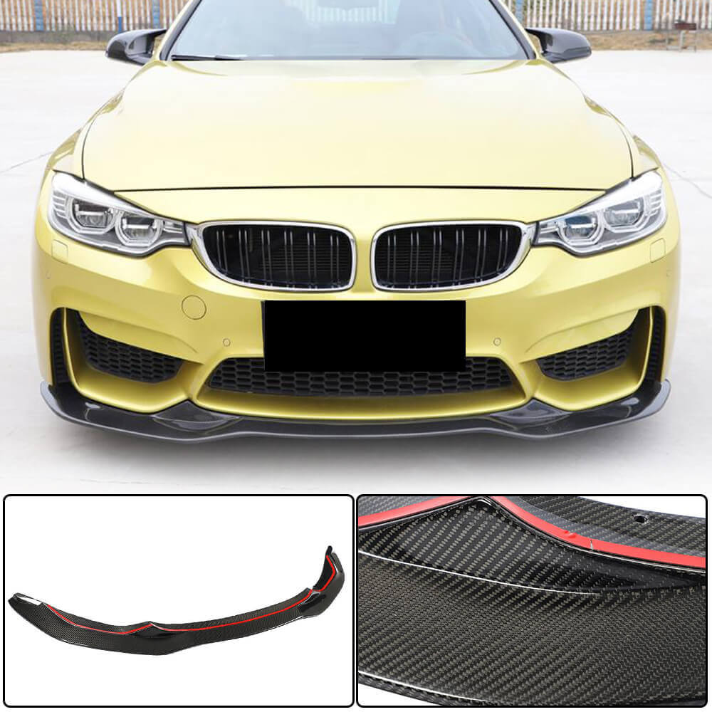 BMW F80 M3 F82 F83 M4 2014-2020 Front Bumper Lip Carbon Fiber-Ahacarbon