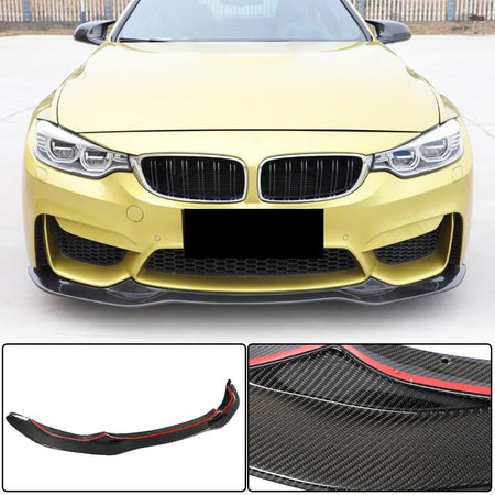 BMW F80 M3 F82 F83 M4 2014-2020 Front Bumper Lip Carbon Fiber-Ahacarbon