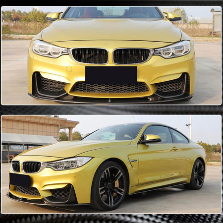 BMW F80 M3 F82 F83 M4 2014-2020 Front Bumper Lip Carbon Fiber/FRP-Ahacarbon