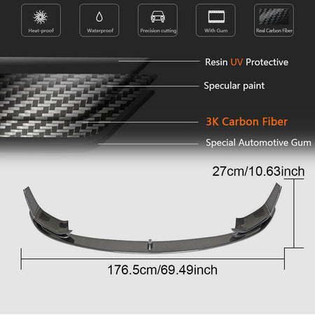 BMW F80 M3 F82 F83 M4 2014-2020 Front Bumper Lip Carbon Fiber/FRP-Ahacarbon