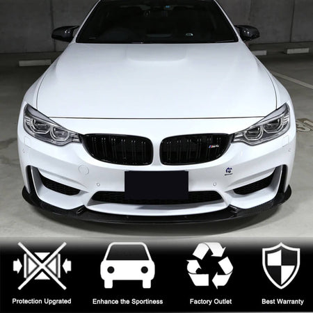 BMW F80 M3 F82 F83 M4 2014-2019 Front Bumper Lip Carbon Fiber-Ahacarbon
