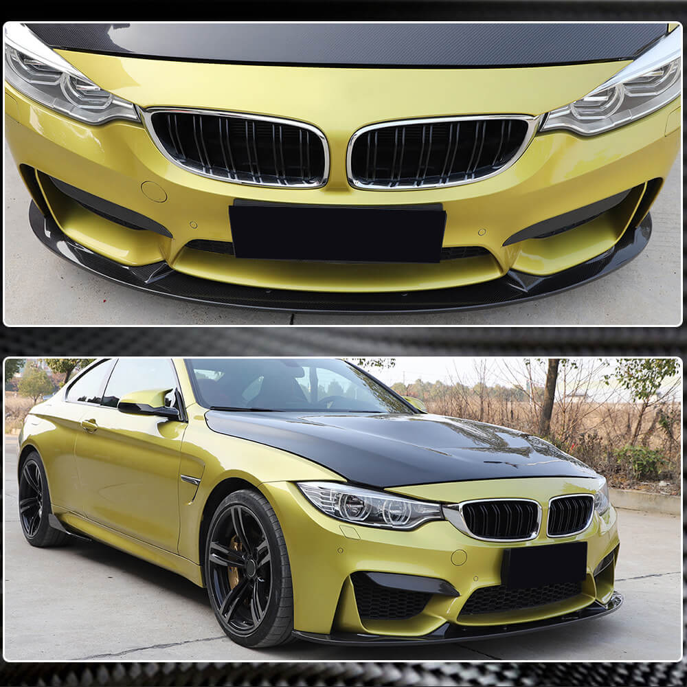 BMW F80 M3 F82 F83 M4 2014-2019 Front Bumper Lip Carbon Fiber-Ahacarbon