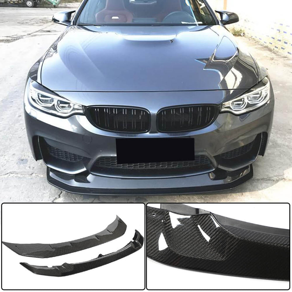 BMW F80 M3 F82 F83 M4 2014-2019 Front Bumper Lip Carbon Fiber-Ahacarbon
