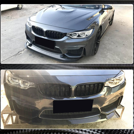 BMW F80 M3 F82 F83 M4 2014-2019 Front Bumper Lip Carbon Fiber-Ahacarbon