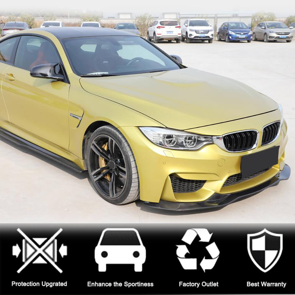 BMW F80 M3 F82 F83 M4 2014-2020 Front Bumper Lip Carbon Fiber-Ahacarbon
