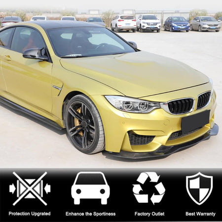 BMW F80 M3 F82 F83 M4 2014-2020 Front Bumper Lip Carbon Fiber-Ahacarbon