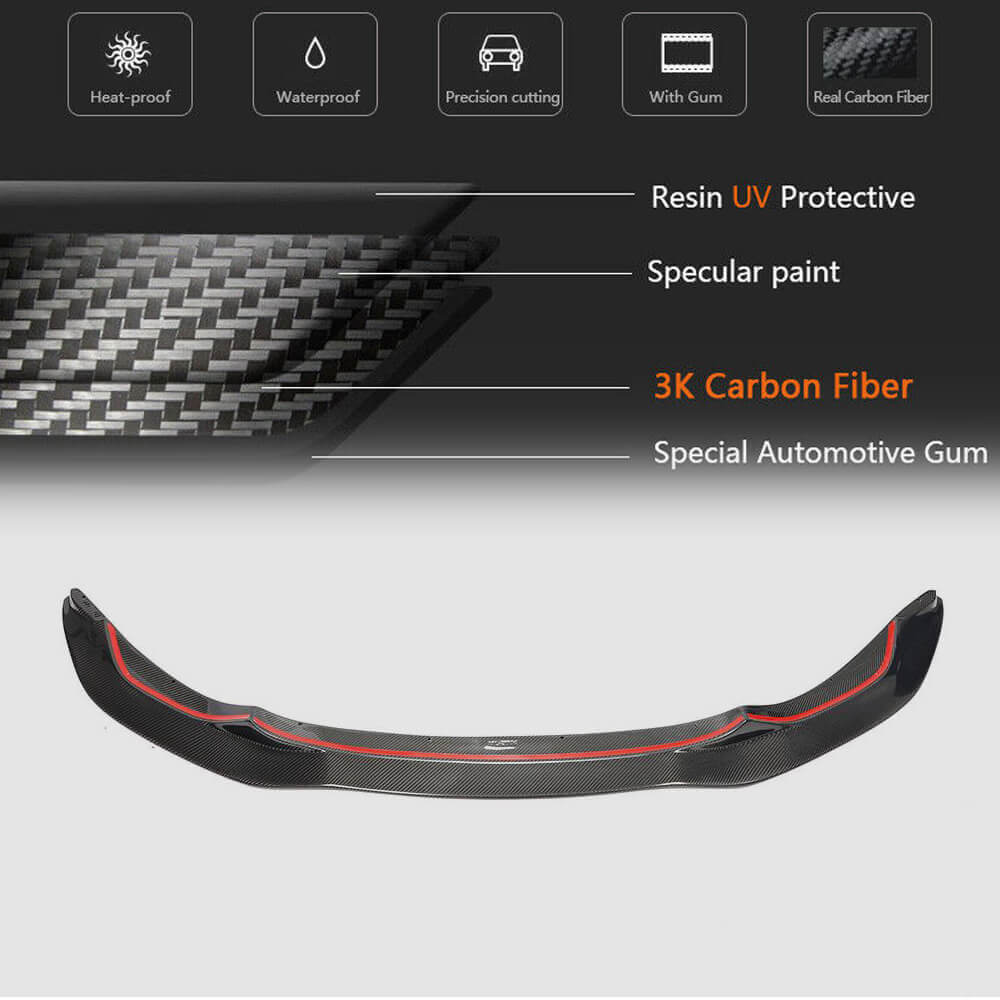 BMW F80 M3 F82 F83 M4 2014-2020 Front Bumper Lip Carbon Fiber-Ahacarbon