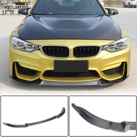 BMW F80 M3 F82 F83 M4 2014-2020 Front Bumper Lip Carbon Fiber-Ahacarbon