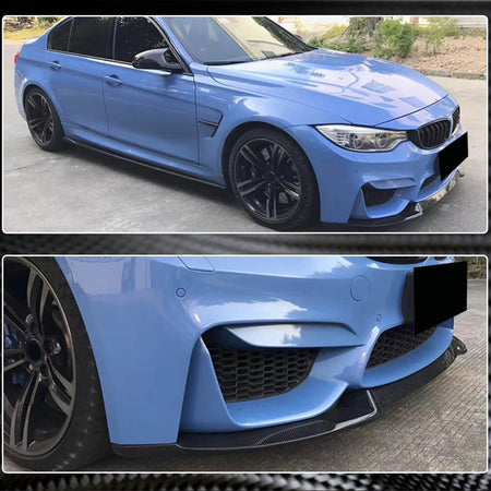 BMW F80 M3 F82 F83 M4 2014-2020 Front Bumper Lip Carbon Fiber-Ahacarbon