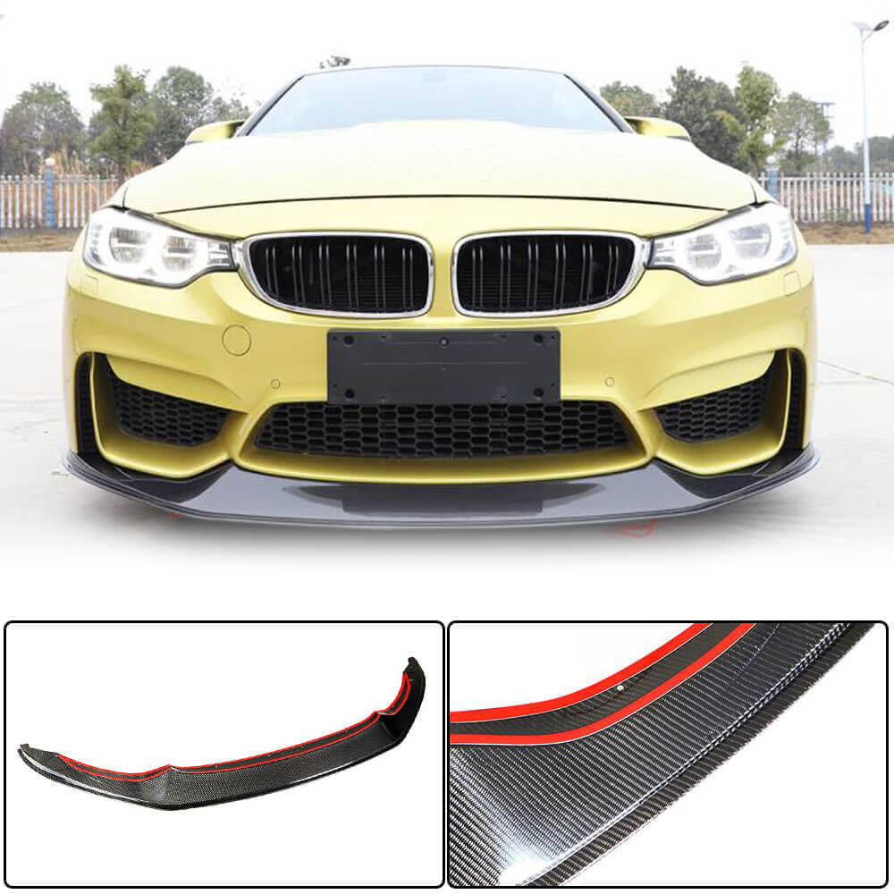 BMW F80 M3 F82 F83 M4 2014-2019 Front Bumper Lip Carbon Fiber-Ahacarbon