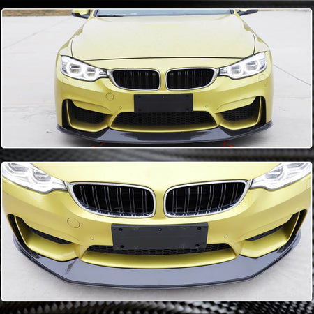 BMW F80 M3 F82 F83 M4 2014-2019 Front Bumper Lip Carbon Fiber-Ahacarbon