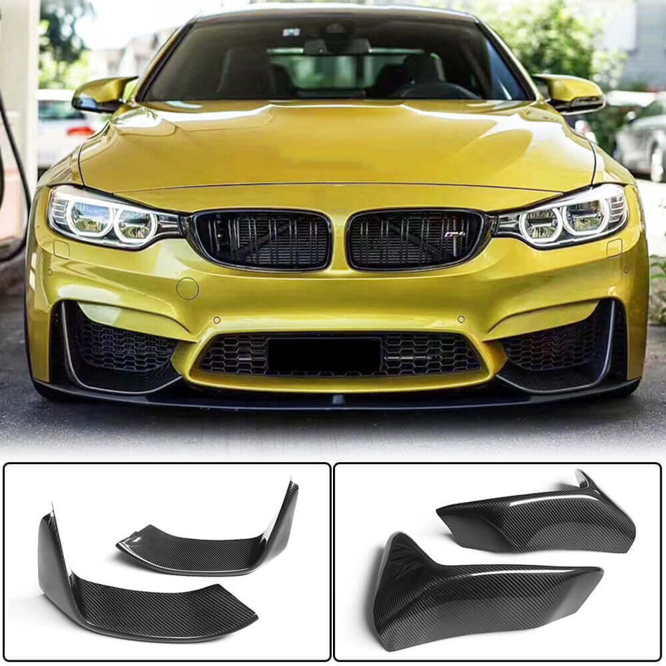 BMW F80 M3 F82 F83 M4 2014-2020 Front Bumper Splitters Carbon Fiber/FRP-Ahacarbon