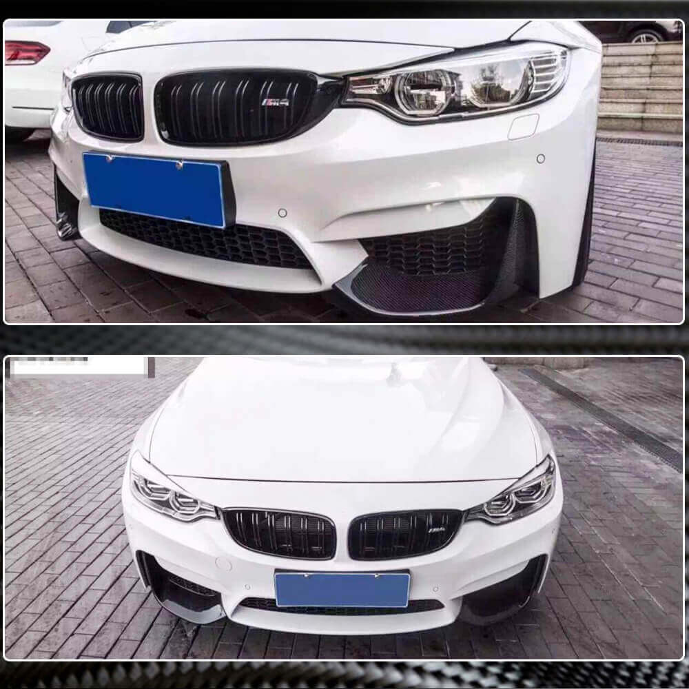 BMW F80 M3 F82 F83 M4 2014-2020 Front Bumper Splitters Carbon Fiber/FRP-Ahacarbon