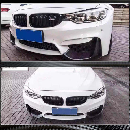BMW F80 M3 F82 F83 M4 2014-2020 Front Bumper Splitters Carbon Fiber/FRP-Ahacarbon