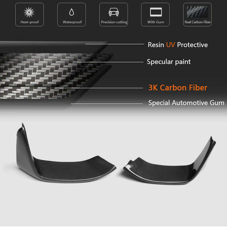 BMW F80 M3 F82 F83 M4 2014-2020 Front Bumper Splitters Carbon Fiber/FRP-Ahacarbon