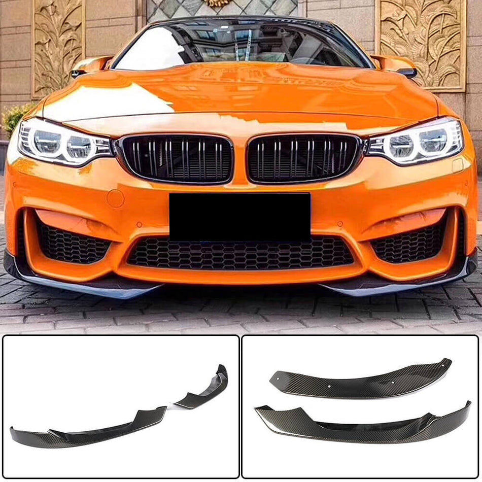 BMW F80 M3 F82 F83 M4 2014-2020 Front Bumper Splitters Carbon Fiber-Ahacarbon