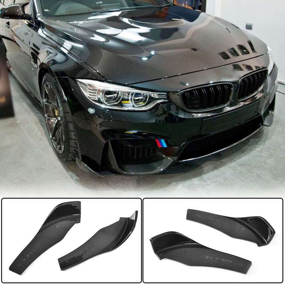 BMW F80 M3 F82 F83 M4 2014-2020 Front Bumper Splitters Carbon Fiber-Ahacarbon